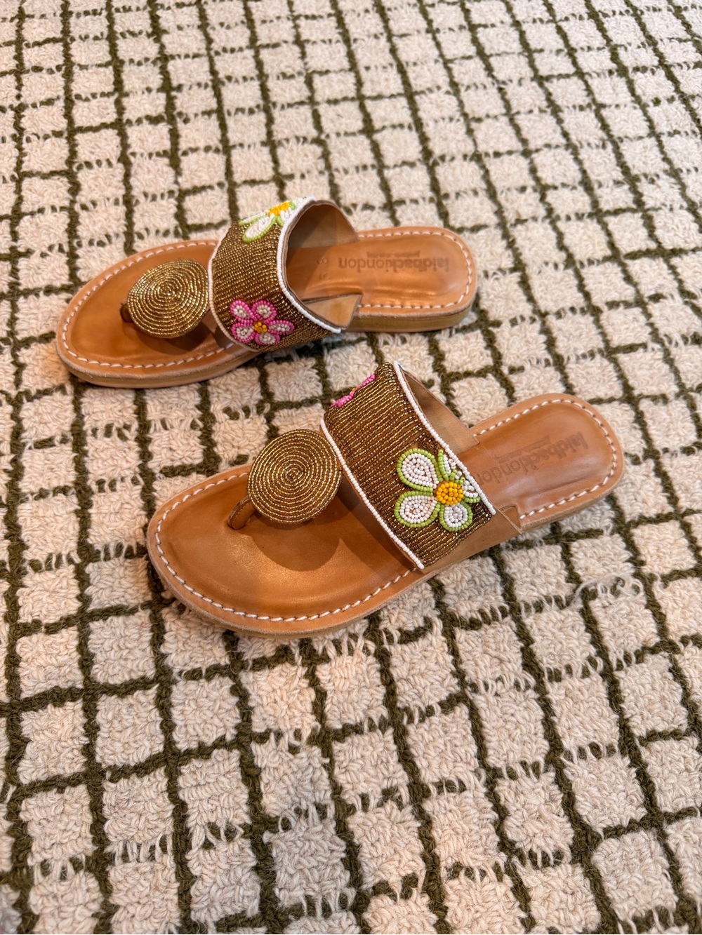 Anthropologie handmaid Laidback London Leather Sandal Flower - Picture 9 of 12